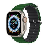 Dviejų spalvų Ocean apyrankė Apple Watch dirželiui Ultra 49mm 45mm 44mm 42mm 41mm 40mm 38mm silikoninė apyrankė Iwatch Series 8 7 Se 6 5 3 42mm 44mm 45mm 49mm