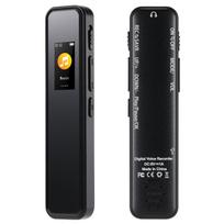 64G skaitmeninis diktofonas, aktyvuotas įrašų atkūrimo MP3 muzikos grotuvas su mikrofonu ir garsiakalbiu 1536KBPS juoda