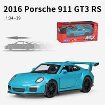 1/36 skalė Welly Porsche 911 GT3 RS lydinio automobilio modelis, liejiniai metaliniai žaisliniai automobiliai Automobilių modeliai, modeliuojantys, kolekcijos, dovanos vaikams 1/36-12.1x4.9x3.2cm mėlyna