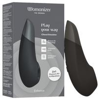 Womanizer Enhance - klitorio stimuliatorius su oro bangomis - juodas