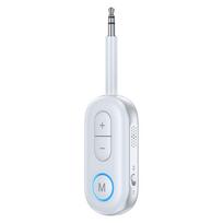 „Bluetooth 5.3“ garso siųstuvo imtuvas 3,5 mm AUX „Hifi“ stereo muzikos belaidis adapteris su mikrofonu, skirtas automobiliui, lėktuvui, televizoriui, kompiuterio ausinėms Black