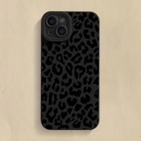 Juodo leopardo rašto silikoninis minkštas telefono dėklas, skirtas iPhone 11 12 13 14 15 16 Pro Max XS XR X SE 7 8 Plus 16E, atsparus smūgiams, saldainio spalvos dangtelis For iPhone 13 black