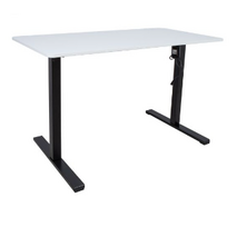 Home4You Reguliuojamo aukščio darbo stalas ERGO LIGHT su 1 varikliu 120x60cm, juoda/balta