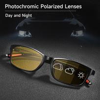 Fotochrominiai lęšiai dieną ir naktį poliarizuoti akiniai nuo saulės vyrams, vairavimo akiniai nuo saulės moterims, itin lengvi akiniai nuo saulės juoda