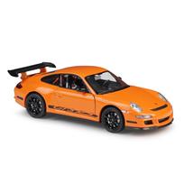 1/24 WELLY Porsche 911 GT3 RS 997 Superautomobilių lydinio automobilių simuliatorius Modelis Liejiniai Žaislinės transporto priemonės Berniuko gimtadienis Rink žaislų dovanas 1/24-19x7.6x5.4cm oranžinė