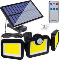 LED COB šviestuvas su saulės baterija ir judesio jutikliu, 171LED, 6000 lm