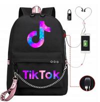 TikTok kuprinė su USB jungtimi, dovanų spynelė - Nr. 2