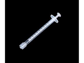 Švirkštas vienkartinis 1 ml be adatos, sterilus, Luer Lock - adata užsukama
