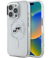 Skaidrus dėklas Apple iPhone 16 Pro Max telefonui "Karl Lagerfeld IML K&CH Heads Metal Frame MagSafe Case"