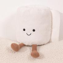 Pliušinis mielas tualetinio popieriaus lėlių ritininis popierius Creative ir Kawaii lėlės pakabukas kaip dovana draugams be etikečių 15CM balta