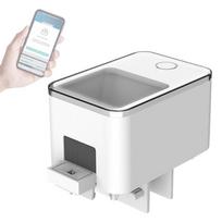 „WiFi Smart“ automatinis tiektuvas Akvariumo auksinės žuvelės tiektuvas 100 ml didelės talpos APP valdymo šėrimo įrašai Priminti žuvų tiektuvą balta