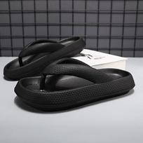 Vyriškos vasarinės neslystančios šlepetės su storu padu: Namų ir lauko šlepetės su unikaliu komfortu. Size 44-45