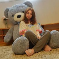 100cm Meškiukas Pliušinis Žaislas Didelio Dydžio Meškinai Iškamšyti Gyvūnai Kūdikiams Vaikams Miegui Lėlė Pagalvė Mergaitėms Valentino Dienos Dovanos 100cm mėlyna