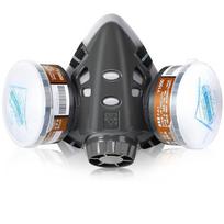 Half Face Respirator Mask Kit with Carbon Filters, 7pcs Set for Painting, Dust, Organic Vapors & Odors