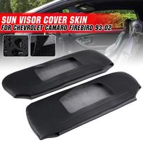 2pcs Sun Visor Cover Black Left Right Mouldings Trim