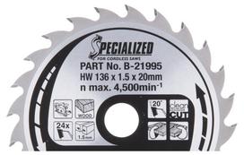Pjovimo diskas 136x20x1,5mm 24T 20° DSS501 Makita B-21995