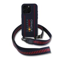 Red Bull Silicone Vertical Logo MagSafe Case + Crossbody Strap for Apple iPhone 16 Pro Max