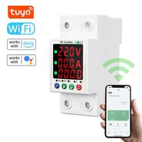 Tuya WiFi automatinis pakartotinio uždarymo saugiklis, išmanusis matavimo jungiklis, skaitmeninis ekranas, pakartotinis uždarymas įvairiaspalvis