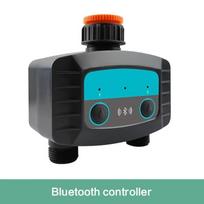 Išmanusis purkštuvų laikmatis WiFi Bluetooth 2 krypčių vandens laikmatis Sodo drėkinimas Išmanusis solenoidinis vožtuvas belaidis telefono nuotolinio valdymo pultas blue