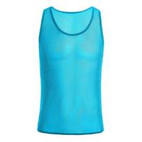 Yousheng Men's Mesh Tank Top Sleeveless Glittery Transparent Vest Casual See Through Muscle Tee Shirt for Daily Wear Gym Fitness M pink