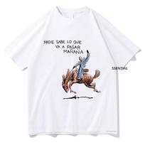Bad Bunny Nadie Sabe T Shirt Vintage Un Preview Men Women Aesthetic T-Shirt Unisex High Quality Cotton Tees Funny Shirt S