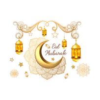 Ramadano langų lipdukai, langų dekoravimo rinkinys, Eid Mubarak, Eid Mubarako lipdukai, Eid Mubarak, musulmonų Eid Mubarako langų dekoravimas