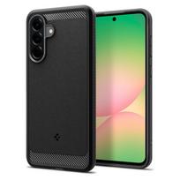 Juodas tekstūrinis dėklas "Spigen Rugged Armor" telefonui Samsung Galaxy A56 5G