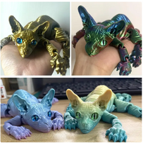 3D katinas plėšrūnas antistresinis žaislas