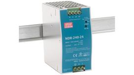 Impulsinis maitinimo šaltinis 24V 240W 10A, tvirtinamas ant DIN bėgio, MEAN WELL, NDR-240-24