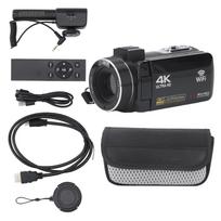 4K Ultra HD skaitmeninė vaizdo kamera WIFI 3 colių IPS spalvotas jutiklinis ekranas 18x skaitmeninis priartinimas PC kamera