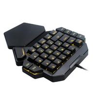 Viena ranka valdoma klaviatūra RGB apšvietimu Mechaninė klaviatūra su makro apibrėžimo funkcija
