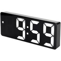 LED Mirror Alarm Clock USB Electronic Digital Table Rechargeable Mirrored Decoration