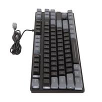 Mechaninė žaidimų klaviatūra Daugiafunkcė 87 klavišai Spalvinga foninio apšvietimo USB laidinė klaviatūra žaidimams