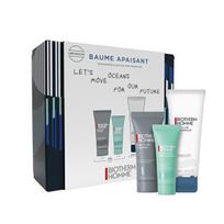 Veido odos priežiūros rinkinys vyrams Biotherm: balzamas po skutimosi, 75 ml + prausiklsi, 40 ml + veido gelis, 20 ml