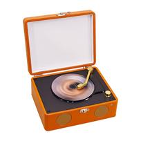 Retro lagaminas CD grotuvas Nešiojamos namų kolonėlės FM radijas Daugiafunkcis muzikos grotuvas Line-in U oranžinė