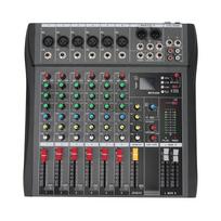 Garso maišytuvas 6 kanalų srautinio perdavimo maišymo pulto garso plokštė, skirta DJ Studio AC100 ~ 240 V su Bluetooth