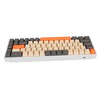 60 procentų mechaninė klaviatūra, 68 klavišai, RGB foniniu apšvietimu, ergonomiška C tipo laidinė žaidimų klaviatūra su raudona spalva