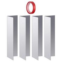 4 vnt. Garažo vartų sandarikliai Metaliniai apsaugai nuo oro sąlygų Durų šluotelė Barjeras su lipnia juosta Vidaus ir lauko namų garažams 4pcs