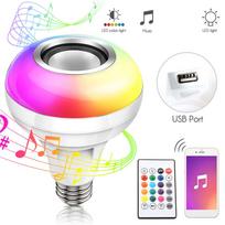 FBA Monopoliai RGBW Bluetooths Muzikos Lemputė 24?raktas Nuotolinio valdymo pultas USB kortelė (be kortelės) E26/27 raudona
