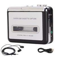 Juostos į MP3 konverteris Stereo 3,5 mm nešiojamas USB kasečių grotuvas su ausinėmis, skirtas nešiojamam kompiuteriui