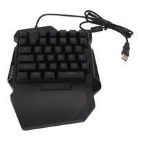 Viena ranka valdoma žaidimų klaviatūra 35 klavišai Spalvingas apšvietimas Profesionalus USB sąsaja Ergonomiškas RGB