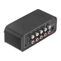 Stereo garso mikšeris 4 kanalų RCA įvestis ir išvestis Mini stereo mikšeris su atskirais garsumo valdikliais