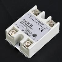80A vienfazis kietojo kūno relės jungiklio modulis SSR80AA 80250VAC