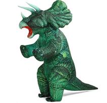 Žalias Monstras Triceratops pripučiamas kostiumas, Suaugusiems One size, 150-190cm žalia