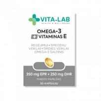 VITA-LAB Omega-3 + Vitaminas E, 30 kapsulių