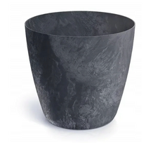 Plastikinis vazonas MATE BETON EFFECT, antracito sp., 20 x 18 cm