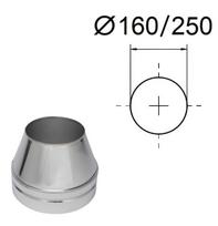 Kūgis viršutinė kamino dalis Akvilon D-160/250 mm