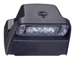 Numerio ženklo lemputė LED, stačiakampio formos, 12 V, skaidri, tvirtinama varžtais, 93x63x66,2 mm, Blade terminalas, 4 LED, Hella
