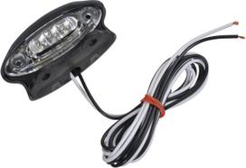 Numerio ženklo lemputė LED, ovali, 12/24V, skaidri, tvirtinama varžtais, 87x38x39mm