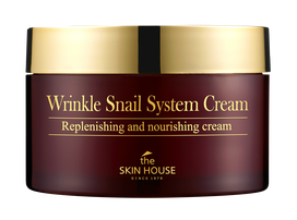 THE SKIN HOUSE WRINKLE SNAIL SYSTEM su sraigių gleivių ekstraktu veido kremas, 100 ml